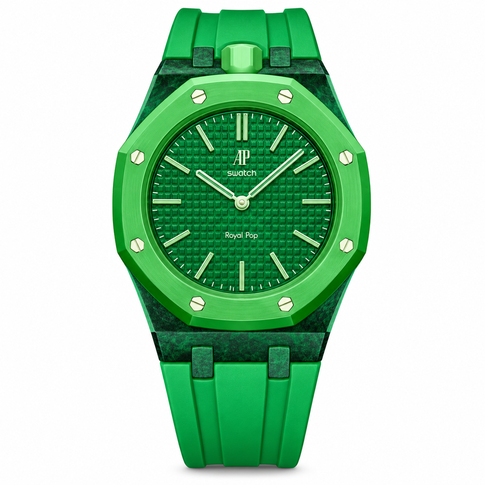 SWATCH ROYAL POP GREEN EIGHT compreso di cinturino