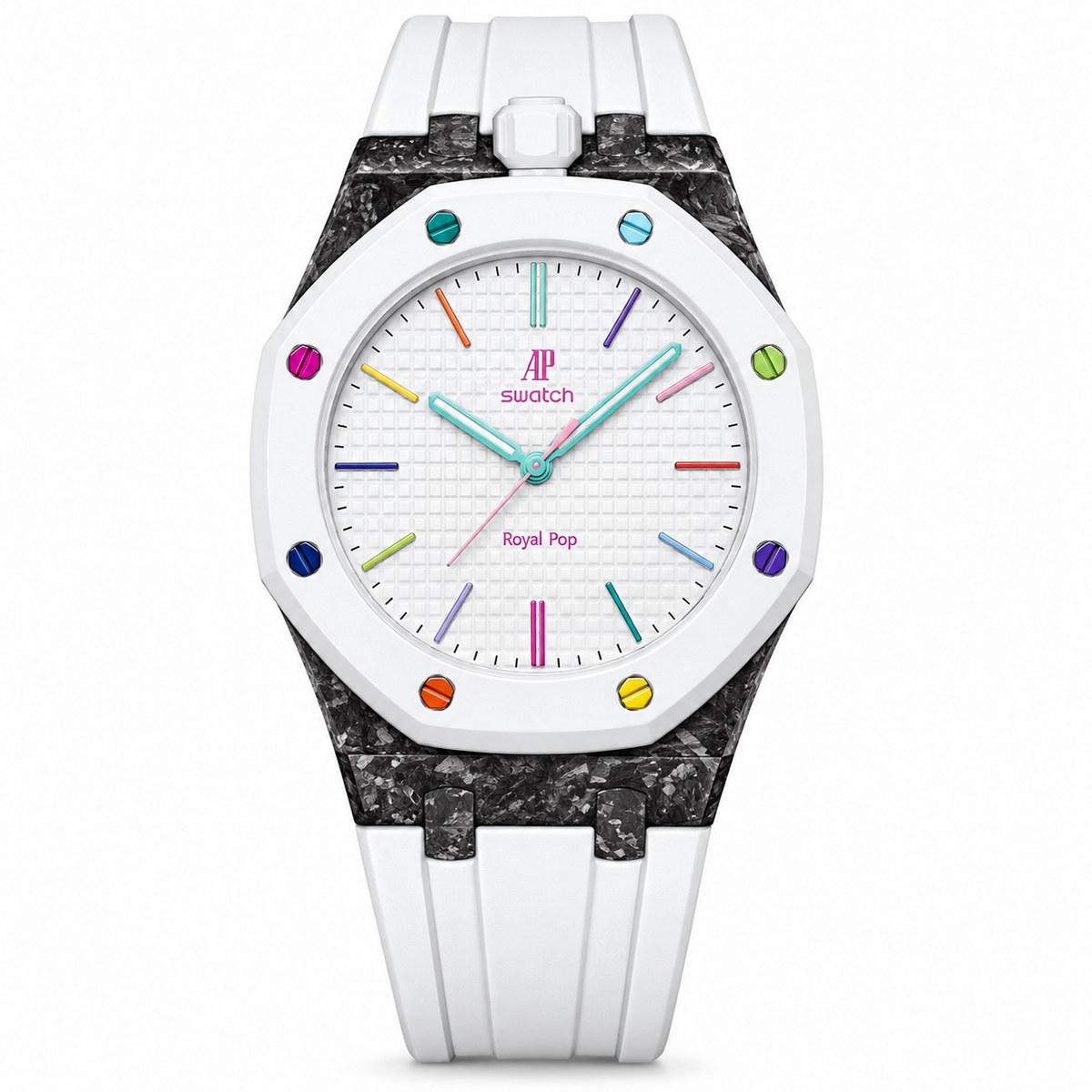 SWATCH ROYAL POP HUIT BLANC compreso di cinturino